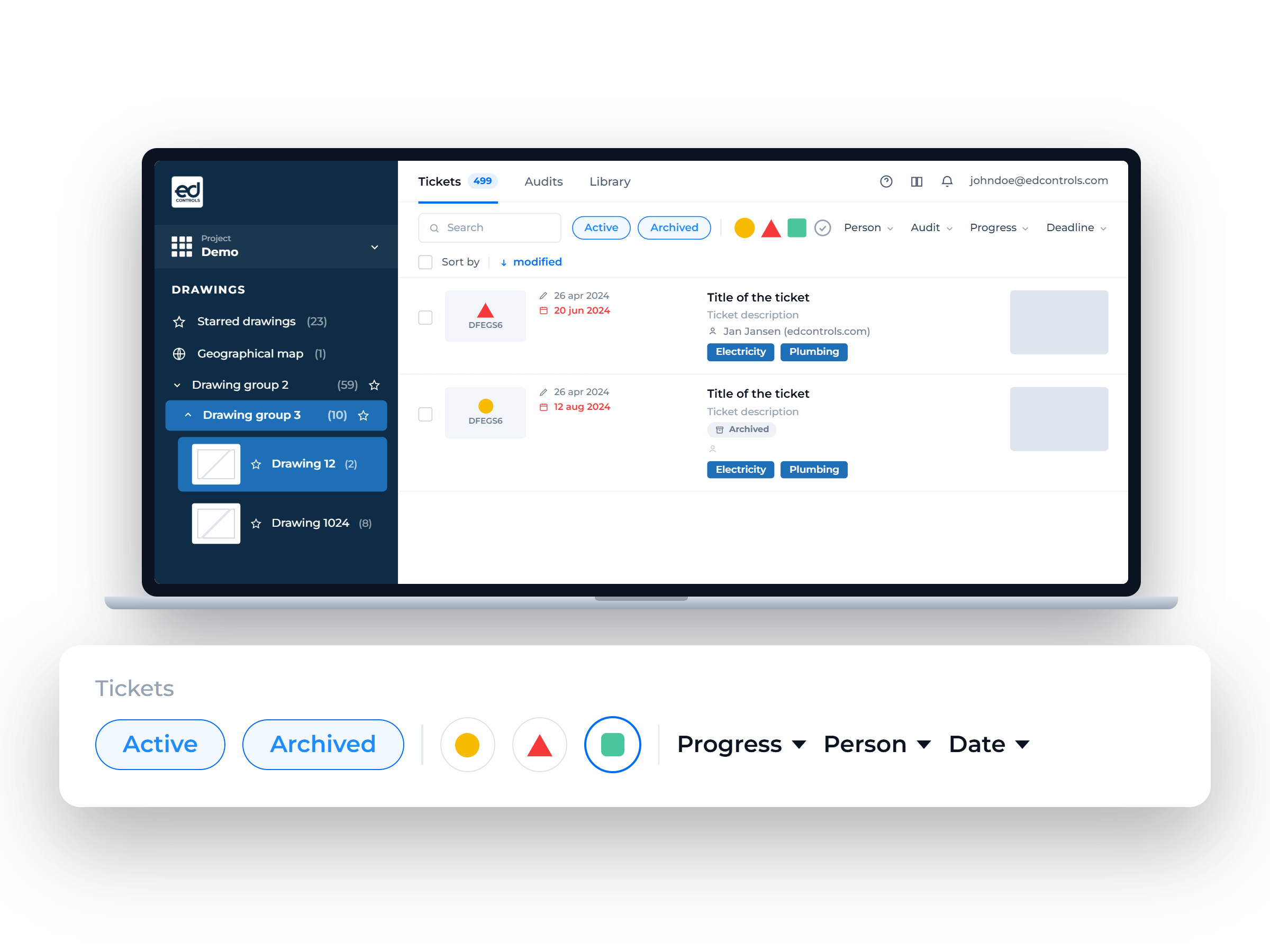 Ed Controls filter with Active and Archived selected at the same time