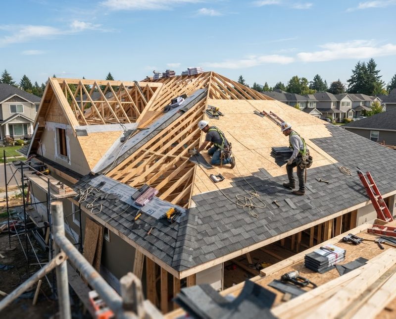 Construction site of a new-build project
